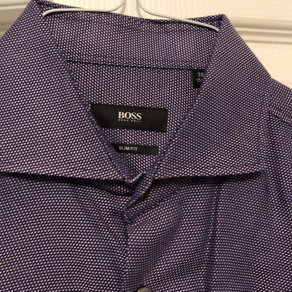 Hugo Boss Slim Fit Men’s Long Sleeve 15.5 Neck - Picture 2 of 3